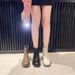 Women's Ankle 2025 New Summer Slim French Style Barefoot Make Feet Look Small Soft Leather Thick Sole Boots_vogvips.com