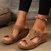 2024 Summer New Women's Sandals, Large Size, European And American Style, Thick-Soled Floral Wedge Sandals For Women_vogvips.com
