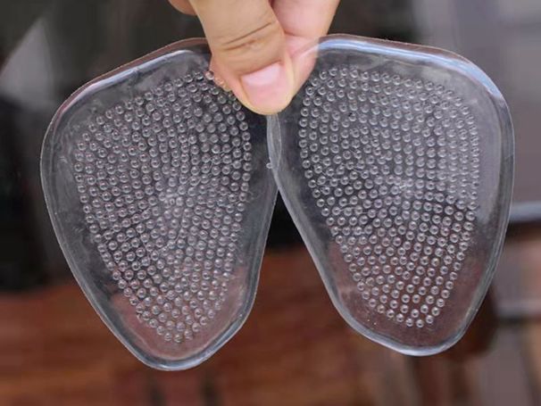 Forefoot Pad Silicone Half Size Insole Half Palm Pad Transparent Enlarged Non Slip Full Point Massage Half Foot Pad Thickened 2 Mm_vogvips.com