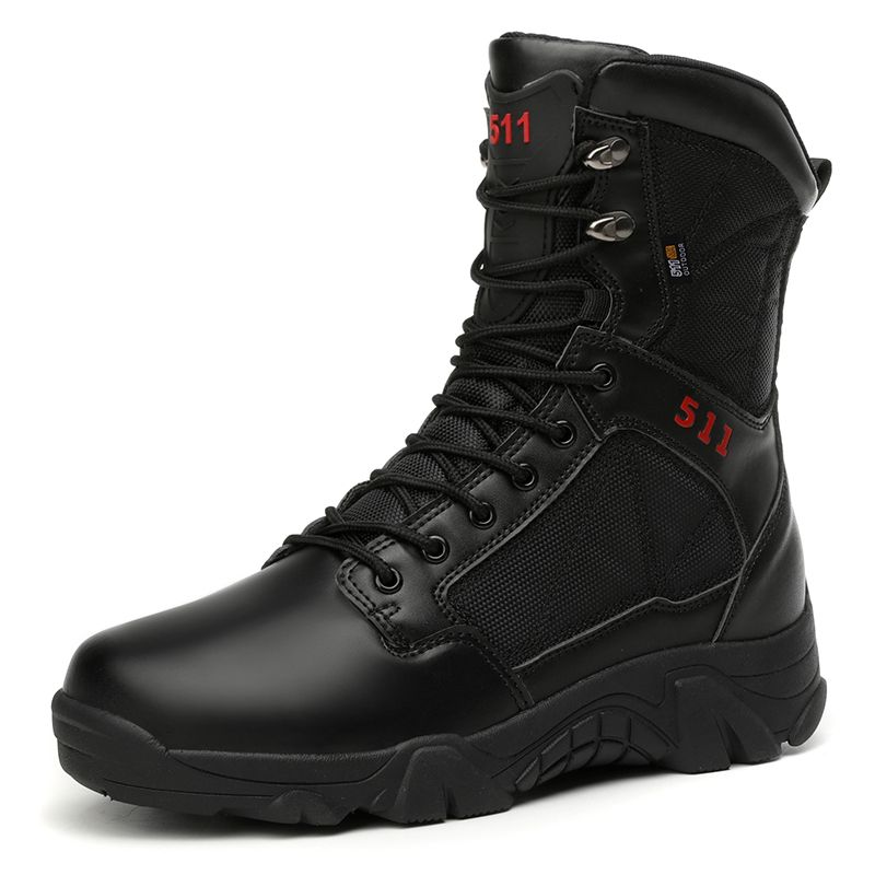 Outdoor High-top Boots Men Anti-slip Shock-absorbing Thick-soled Ankle Boots Men Durable Comfortable Breathable Casual Shoes Men_vogvips.com
