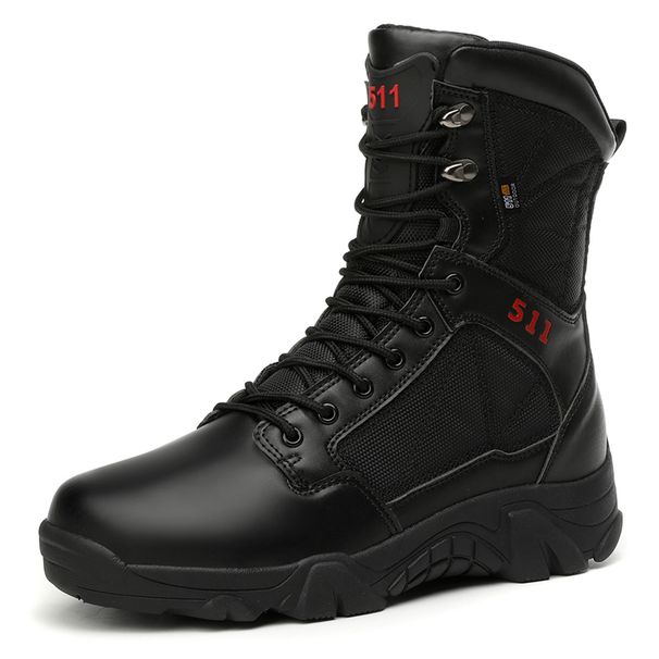 Outdoor High-top Boots Men Anti-slip Shock-absorbing Thick-soled Ankle Boots Men Durable Comfortable Breathable Casual Shoes Men_vogvips.com