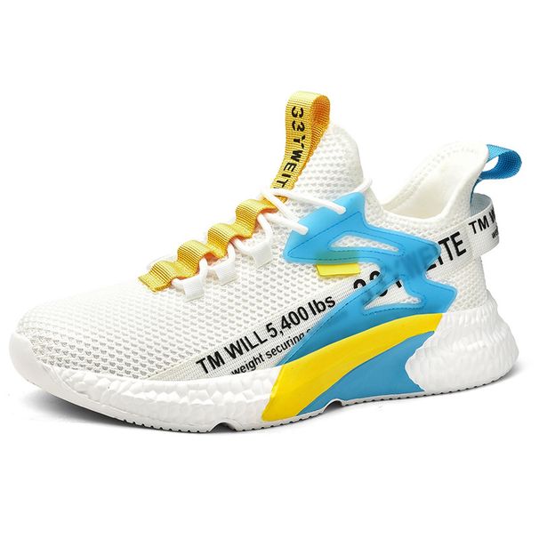 Men's Large Size Sports Casual Shoes Breathable Fly Woven Mesh Summer Trendy Light Bottom Running Cross Border_vogvips.com