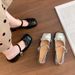 Mary Jane With Chunky Heel Square Toe, High-heeled Single Shoes, Extra Wide And Plus Size, Women's Shoes Size_vogvips.com
