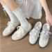 Ballet-style Training Sneakers Women, 2026 Spring New Chic Niche Korean Version, Flat Breathable Casual White Shoes For_vogvips.com