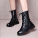 Women's Short Single British Style Shoes 2024 New Spring Autumn Summer Thin Thick Sole Motorcycle Martin Boots Ins Trend_vogvips.com