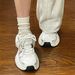 Hot Selling Dad Shoes For Women 2025 Summer New Style Mesh Breathable Thick Sole Versatile Sports Shoes Fashionable Super Soft Casual Shoes_vogvips.com