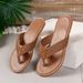 New Casual Braided Solid Color Slip-on Slippers For Women_vogvips.com