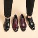 Euro Step Top Layer Cowhide 2025 New British Genuine Leather Handcrafted Brogue Men's Business Formal Derby Shoes_vogvips.com