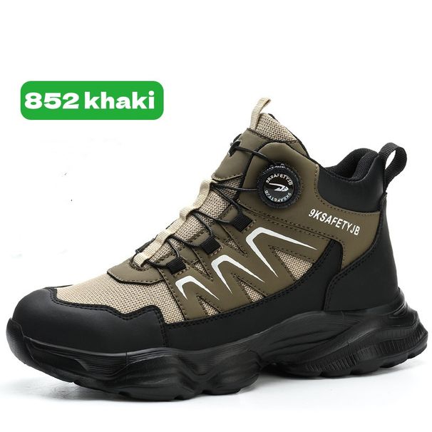 High Top Wear-resistant, Anti Smashing, Anti Piercing, Lightweight And Comfortable Technology Button Safety Protective Shoes_vogvips.com