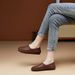 Genuine Leather Fashion Women's High-end Soft-soled Casual Shoes, 2024 Autumn And Winter New Flat Slip-on Loafers_vogvips.com