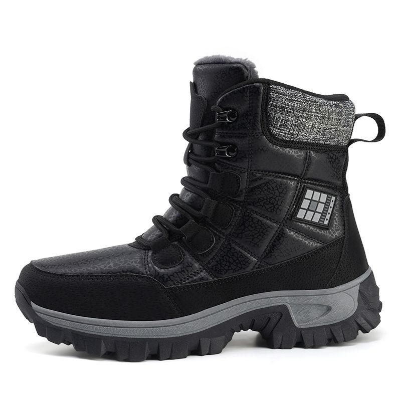 Men's And Women's High Top Hairy Hiking Shoes, Winter Outdoor Snow Boots_vogvips.com