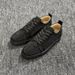 Dia Casual Men's Breathable Leather Sewn Black Fashion Comfortable Low-top Shoes_vogvips.com
