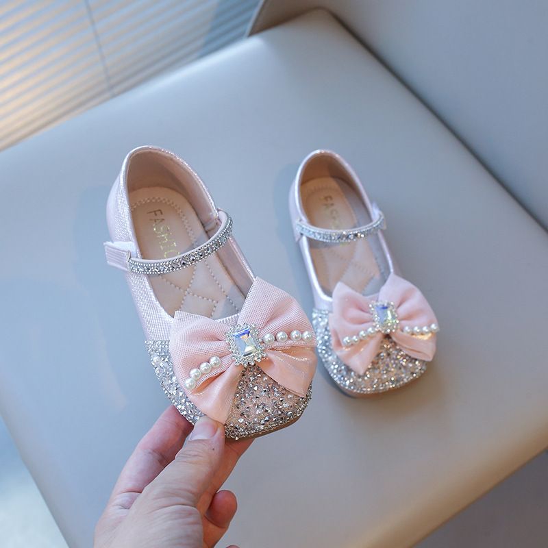 New Girls' Rhinestone Baby Single Shoes_vogvips.com