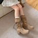 Tassel For Women 2025 New Knight Wasteland Style Chunky Heel Over-the-Knee Long High Tube Boots_vogvips.com