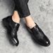 Euro Step Plus Size Formal Fashion 2025 New Brogue Men's Single British Leather Shoes_vogvips.com