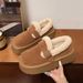 Women's Shoes Thick Soled Snow Boots For Women In Winter With Velvet Maillard Loafers New Slip On Retro_vogvips.com