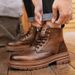 European Warm Series 2026 New High-top Martin Boots Trendy Versatile Casual Street Style Outdoor Sports Work Shoes Men Slip-on_vogvips.com