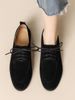 2025 Autumn New Lefu Lace Up Deep Mouth Single Coarse Heel British Style Casual Small Leather Women's Shoes_vogvips.com