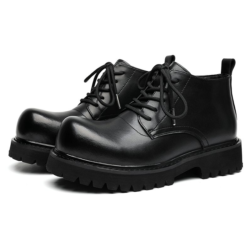 New Leather Spring Men's Shoes High-top Men's Heightening Tooling Martin Boots_vogvips.com