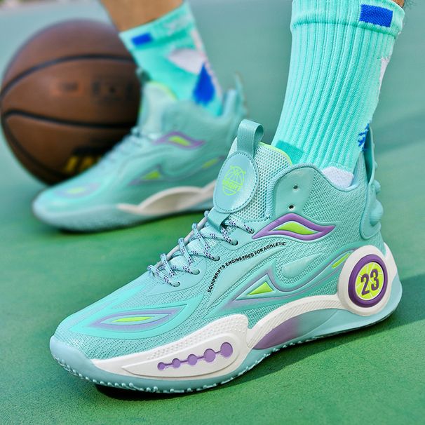 Basketball Boys Kids Youth Actual Combat Sports Rubber Sole Wear Resistant Training Shoes_vogvips.com
