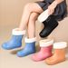 One-piece Women's Fashionable Japanese-style Waterproof Mid-calf Wear-resistant Rain Boots For Adults, Stylish Student_vogvips.com