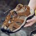 Summer Genuine Mens Casual Outdoor Leather Sandals For Men Beach Roman Shoes Plus Size 38-48_vogvips.com