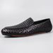 Super Comfortable Soft-surface Breathable Woven Casual Shoes For Men Sheep Lining Cow Leather Pad Slip-on Loafers_vogvips.com