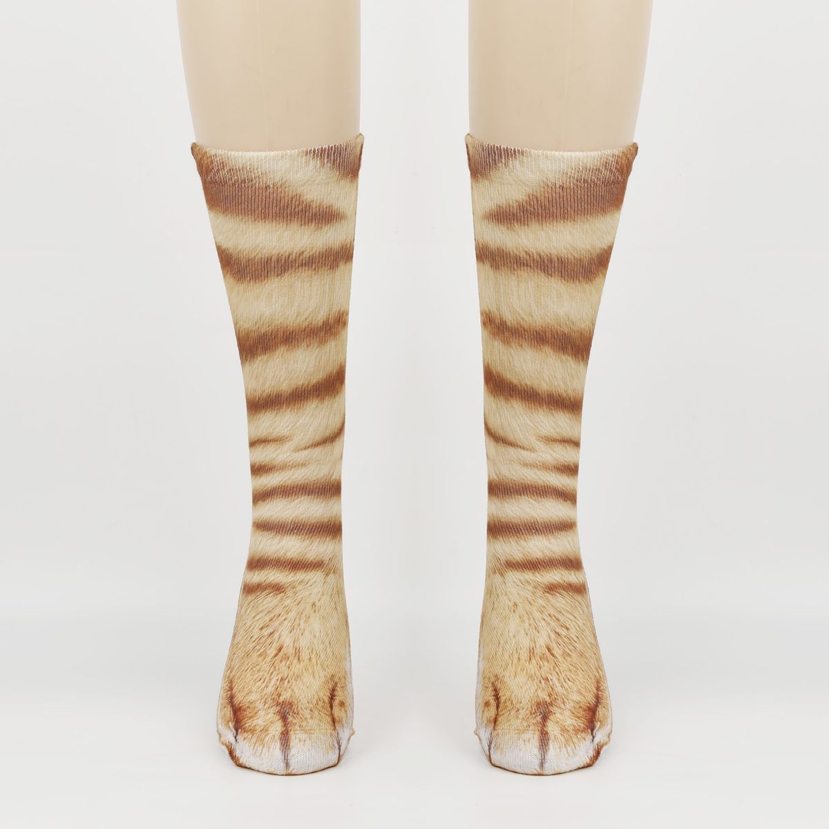 3D animal feet print socks, adult and children print socks, leopard print animal style socks_vogvips.com