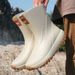 German Outdoor Mid-calf Water Fishing Waterproof Shoes, Men's Delivery Rider Rain Boots, Rubber Shoes For Spring And_vogvips.com