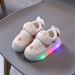 Spring And Autumn Baby For Girls 1-6 Years Old Boys Light-Up Toddler Walking Infant Soft Sole White Shoes Trendy_vogvips.com