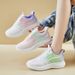 Flying Woven Sports Shoes Female Students Running Casual Heightening Shoes Street Shoes_vogvips.com