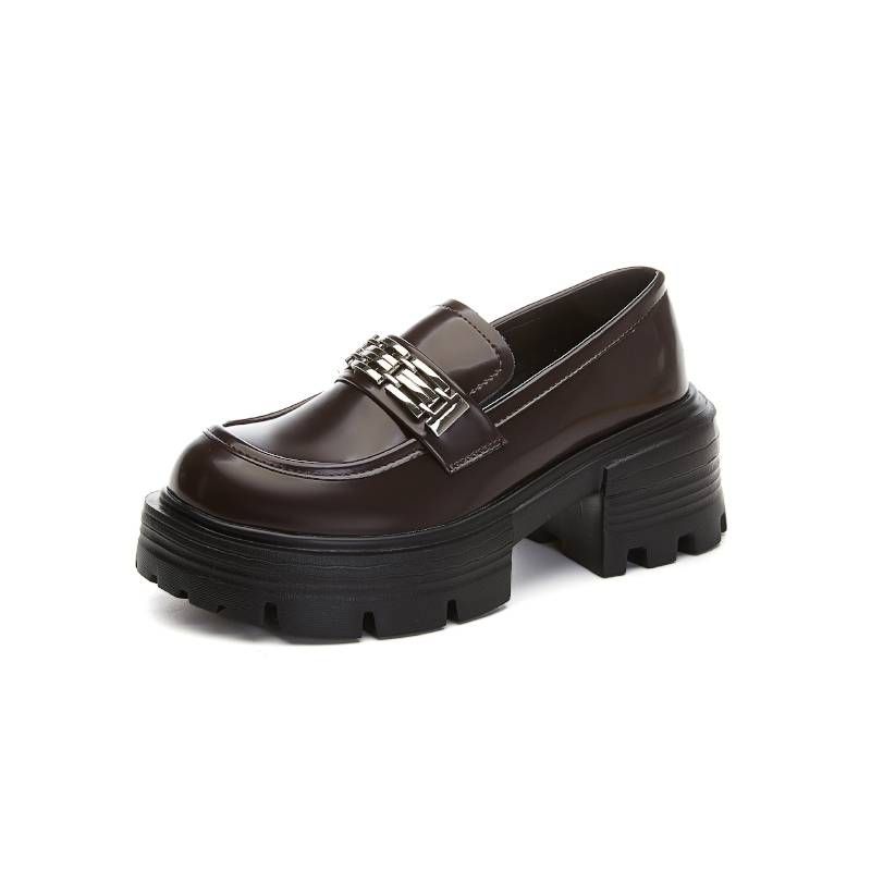 Mingliu Foam soled sheepskin cushion Le Fu shoes for women, spring 2025 new thick soled single shoes for women, British style women's shoes_vogvips.com