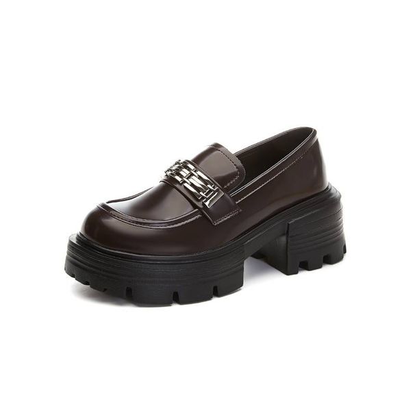 Mingliu Foam soled sheepskin cushion Le Fu shoes for women, spring 2025 new thick soled single shoes for women, British style women's shoes_vogvips.com