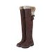 New Women's Boots, Over-the-knee Boots With Lining, Cotton Boots, Low-heeled Boots, Large-size Women's Shoes_vogvips.com