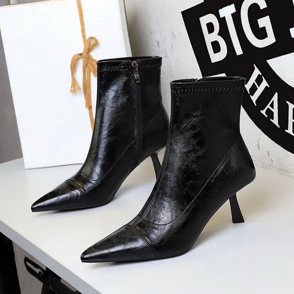 Sharp Pointed Short 2025 Fashionable Autumn And Winter New Women's High Heels Versatile Niche Design Slim Boots_vogvips.com