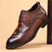 Business leather shoes men's real leather shoes Brock carved commuter formal men's shoe top layer cowhide_vogvips.com