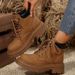 New Martin Women's Height Increasing Fashion Outdoor Home Series Yellow Boots_vogvips.com