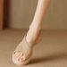 French Soft Leather Cross With Open-toed Sandals Women's Casual Comfortable Versatile Platform Roman Shoes Women_vogvips.com