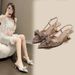 2024 New French Style Rhinestone Bowknot Closed-Toe Sandals For Women Spring Summer Pointed Toe Sexy Stiletto High Heels_vogvips.com