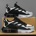 Men's Dad Running Shoes Air Cushion Height Increasing Casual Lightweight Breathable Sneakers Black Warrior Sports Shoes For Teens_vogvips.com