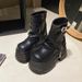 Spicy Girl Style Melad Western Cowboy Thick-Soled Martin For Women, New Autumn And Winter 10cm Height-Increasing_vogvips.com