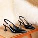 Cross-border Pointed-toe High-heeled Shoes, New Fashion Simple Large-size Patent Leather Strap European And American_vogvips.com