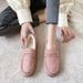 2025 Women's Plush-Lined Thickened Furry Shoes For Autumn And Winter, Large Size, Soft Sole, Warm And Comfortable Loafers, Slip-On Cotton Shoes_vogvips.com