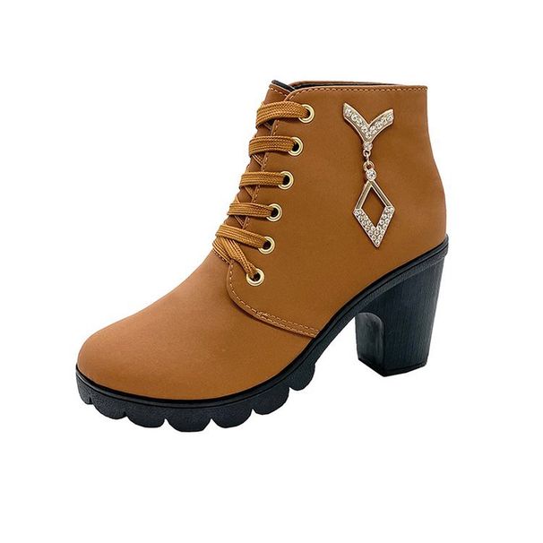 SHLIANG Fashion Spring Winter Women Pumps Boots High Quality Lace-up European Ladies Shoes High Heels Boots Platform Boots SB126_vogvips.com