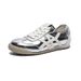 2025 Summer New Versatile Flat Forrest Gump Shoes Round Toe Silver German Training Shoes Retro Color Blocking Casual Sports Shoes For Women_vogvips.com
