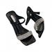 French Style Rhinestone One-Strap Stiletto Heel Slippers For Women, Outdoor Wear, 2025 Summer New Fashion Open-Toe_vogvips.com