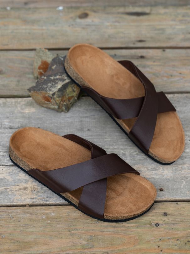 Men's Fashionable Slippers Waterproof Non-Slip Thick Sole Wear-Resistant Lightweight Comfortable Slip-On Slippers_vogvips.com