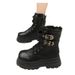 Martin For Women British Style Thick Sole Platform Lace-Up 2023 Autumn Winter New Versatile Motorcycle Short Boots Round_vogvips.com