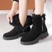 Cowhide Snow Boots For Women, Winter With Added Fleece And Thick Short Boots Made Of Genuine Leather, Anti Slip, Wool And Fur Integrated Cotton Shoes_vogvips.com