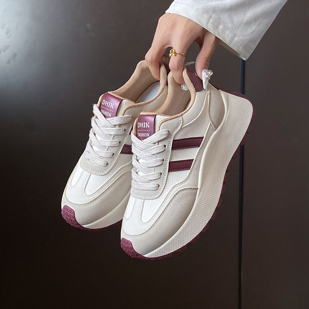 Platform Shoes Female Maillard Female Student Leisure Sports Versatile Board Shoes Street Shot_vogvips.com